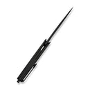 WEKNIFE Tally Flipper Knife Black Titanium Handle (3.91" Black Stonewashed Bohler M390 Blade, Satin Flat) WE23090-1 - We Knife