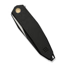 WEKNIFE Tally Flipper Knife Black Titanium Handle (3.91" Black Stonewashed Bohler M390 Blade, Satin Flat) WE23090-1 - We Knife