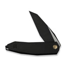 WEKNIFE Tally Flipper Knife Black Titanium Handle (3.91" Black Stonewashed Bohler M390 Blade, Satin Flat) WE23090-1 - We Knife