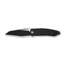 WEKNIFE Tally Flipper Knife Black Titanium Handle (3.91" Black Stonewashed Bohler M390 Blade, Satin Flat) WE23090-1 - We Knife