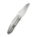 WEKNIFE Tally Flipper Knife Polished Bead Blasted Titanium Handle (3.91" Hand Rubbed Satin Bohler M390 Blade) WE23090-2 - We Knife