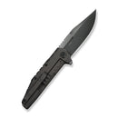 WEKNIFE Temper Flipper Knife Charcoal Gray Titanium Handle (3.93" Polished Gray Bohler M390 Blade) WE25079-2 - We Knife