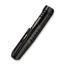 WEKNIFE Temper Flipper Knife Charcoal Gray Titanium Handle (3.93" Polished Gray Bohler M390 Blade) WE25079-2 - We Knife