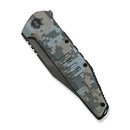 WEKNIFE Temper Flipper Knife Pixel Pattern Titanium Handle (3.93" Dark Gray Stonewashed Bohler M390 Blade) WE25079-3 - We Knife