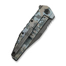 WEKNIFE Temper Flipper Knife Pixel Pattern Titanium Handle (3.93" Dark Gray Stonewashed Bohler M390 Blade) WE25079-3 - We Knife
