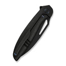WEKNIFE Tiercel Flipper & Thumb Hole Knife Black Titanium Handle (3.24" Black Stonewashed CPM MagnaCut Blade) WE26021-1 - We Knife