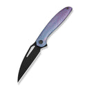 WEKNIFE Tiercel Flipper & Thumb Hole Knife Blue / Purple Titanium Handle (3.24" Black Stonewashed CPM MagnaCut Blade) WE26021-3 - We Knife