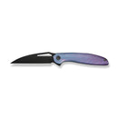 WEKNIFE Tiercel Flipper & Thumb Hole Knife Blue / Purple Titanium Handle (3.24" Black Stonewashed CPM MagnaCut Blade) WE26021-3 - We Knife
