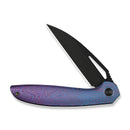 WEKNIFE Tiercel Flipper & Thumb Hole Knife Blue / Purple Titanium Handle (3.24" Black Stonewashed CPM MagnaCut Blade) WE26021-3 - We Knife
