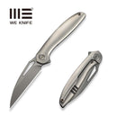 WEKNIFE Tiercel Flipper & Thumb Hole Knife Gray Titanium Handle (3.24" Stonewashed CPM MagnaCut Blade) WE26021-2 - We Knife
