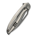 WEKNIFE Tiercel Flipper & Thumb Hole Knife Gray Titanium Handle (3.24" Stonewashed CPM MagnaCut Blade) WE26021-2 - We Knife