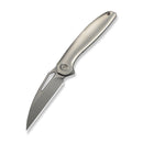 WEKNIFE Tiercel Flipper & Thumb Hole Knife Gray Titanium Handle (3.24" Stonewashed CPM MagnaCut Blade) WE26021-2 - We Knife