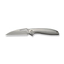 WEKNIFE Tiercel Flipper & Thumb Hole Knife Gray Titanium Handle (3.24" Stonewashed CPM MagnaCut Blade) WE26021-2 - We Knife