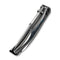 WEKNIFE Tighe Down Flipper & Thumb Stud & Button Lock Knife Gray Titanium Integral Handle With Black & Blue Carbon Fiber Inlay (4" Stonewashed Bohler M390 Blade, Drop Point) WE24054 - 1
