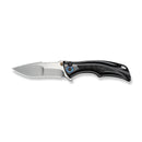 WEKNIFE Tighe Down Flipper & Thumb Stud & Button Lock Knife Polished Gray Orange Peel Textured Titanium Integral Handle With Rose Carbon Fiber Inlay (4" Hand Rubbed Satin Bohler M390 Blade, Drop Point) WE24054 - 2
