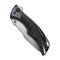 WEKNIFE Tighe Down Flipper & Thumb Stud & Button Lock Knife Polished Gray Orange Peel Textured Titanium Integral Handle With Rose Carbon Fiber Inlay (4" Hand Rubbed Satin Bohler M390 Blade, Drop Point) WE24054 - 2