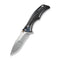 WEKNIFE Tighe Down Flipper & Thumb Stud & Button Lock Knife Polished Gray Orange Peel Textured Titanium Integral Handle With Rose Carbon Fiber Inlay (4" Hand Rubbed Satin Bohler M390 Blade, Drop Point) WE24054 - 2