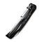 WEKNIFE Tighe Down Flipper & Thumb Stud & Button Lock Knife Polished Gray Orange Peel Textured Titanium Integral Handle With Rose Carbon Fiber Inlay (4" Hand Rubbed Satin Bohler M390 Blade, Drop Point) WE24054 - 2