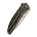 WEKNIFE Tracks Flipper Knife Bronze Titanium Handle (3.88" Hand Rubbed Satin Bohler M390 Blade) WE23059-2 - We Knife
