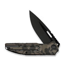 WEKNIFE Tracks Flipper Knife Desert Terrain Titanium Handle (3.88" Black Stonewashed Bevels, Black Brushed Flats Bohler M390 Blade) WE23059-3 - We Knife