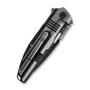 WEKNIFE Tracks Flipper Knife Polished Gray Titanium Handle (3.88" Polished Gray Bohler M390 Blade) WE23059-1 - We Knife