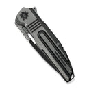 WEKNIFE Tracks Flipper Knife Polished Gray Titanium Handle (3.88" Polished Gray Bohler M390 Blade) WE23059-1 - We Knife