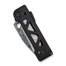 WEKNIFE Tyro Superlock Knife Black / Golden Titanium Handle (2.91" Hakkapella Damasteel Blade) WE24001 - DS1, With An Extra Pivot Screw