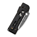 WEKNIFE Tyro Superlock Knife Black / Golden Titanium Handle (2.91" Hakkapella Damasteel Blade) WE24001 - DS1, With An Extra Pivot Screw