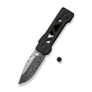 WEKNIFE Tyro Superlock Knife Black / Golden Titanium Handle (2.91" Hakkapella Damasteel Blade) WE24001 - DS1, With An Extra Pivot Screw