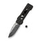WEKNIFE Tyro Superlock Knife Black / Golden Titanium Handle (2.91" Hakkapella Damasteel Blade) WE24001 - DS1, With An Extra Pivot Screw