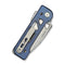 WEKNIFE Tyro Superlock Knife Blue Titanium Handle (2.91" Stonewashed CPM 20CV Blade) WE24001 - 4, With An Extra Pivot Screw