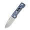 WEKNIFE Tyro Superlock Knife Blue Titanium Handle (2.91" Stonewashed CPM 20CV Blade) WE24001 - 4, With An Extra Pivot Screw