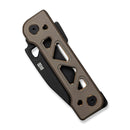 WEKNIFE Tyro Superlock Knife Bronze Titanium Handle (2.91" Black Stonewashed CPM 20CV Blade) WE24001 - 3, With An Extra Pivot Screw