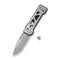 WEKNIFE Tyro Superlock Knife Gray Titanium Handle (2.91" Stonewashed CPM 20CV Blade) WE24001 - 2, With An Extra Pivot Screw
