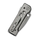 WEKNIFE Tyro Superlock Knife Gray Titanium Handle (2.91" Stonewashed CPM 20CV Blade) WE24001 - 2, With An Extra Pivot Screw