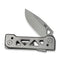 WEKNIFE Tyro Superlock Knife Gray Titanium Handle (2.91" Stonewashed CPM 20CV Blade) WE24001 - 2, With An Extra Pivot Screw