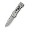 WEKNIFE Tyro Superlock Knife Gray Titanium Handle (2.91" Stonewashed CPM 20CV Blade) WE24001 - 2, With An Extra Pivot Screw