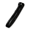 WEKNIFE VARG Flipper Knife Black & Golden Titanium Handle With Copper Foil Carbon Fiber Inlay (2.96" Black Stonewashed CPM MagnaCut Blade) WE25074-1 - We Knife