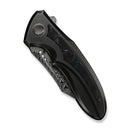 WEKNIFE VARG Flipper Knife Polished Gray Titanium Handle With Multi-Color Carbon Fiber Inlay (2.96" Fafnir Damasteel Blade) WE25074-DS1 - We Knife