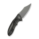 WEKNIFE VARG Flipper Knife Tiger Stripe Pattern Flamed Titanium Handle With Rose Carbon Fiber Inlay (2.96" Gray Stonewashed CPM MagnaCut Blade) WE25074-3 - We Knife