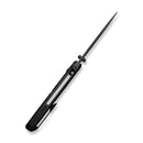 WEKNIFE Zentron Flipper & Thumb Stud & Button Lock Knife Black Titanium Handle (3.48" Black Stonewashed Bohler M390 Blade) WE24094 - 1