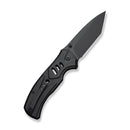 WEKNIFE Zentron Flipper & Thumb Stud & Button Lock Knife Black Titanium Handle (3.48" Black Stonewashed Bohler M390 Blade) WE24094 - 1