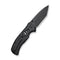 WEKNIFE Zentron Flipper & Thumb Stud & Button Lock Knife Black Titanium Handle (3.48" Black Stonewashed Bohler M390 Blade) WE24094 - 1
