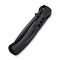 WEKNIFE Zentron Flipper & Thumb Stud & Button Lock Knife Black Titanium Handle (3.48" Black Stonewashed Bohler M390 Blade) WE24094 - 1