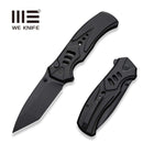 WEKNIFE Zentron Flipper & Thumb Stud & Button Lock Knife Black Titanium Handle (3.48" Black Stonewashed Bohler M390 Blade) WE24094 - 1