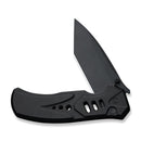 WEKNIFE Zentron Flipper & Thumb Stud & Button Lock Knife Black Titanium Handle (3.48" Black Stonewashed Bohler M390 Blade) WE24094 - 1