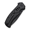 WEKNIFE Zentron Flipper & Thumb Stud & Button Lock Knife Black Titanium Handle (3.48" Black Stonewashed Bohler M390 Blade) WE24094 - 1