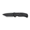 WEKNIFE Zentron Flipper & Thumb Stud & Button Lock Knife Black Titanium Handle (3.48" Black Stonewashed Bohler M390 Blade) WE24094 - 1