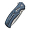 WEKNIFE Zentron Flipper & Thumb Stud & Button Lock Knife Blue Titanium Handle (3.48" Stonewashed Bohler M390 Blade) WE24094 - 4