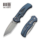 WEKNIFE Zentron Flipper & Thumb Stud & Button Lock Knife Blue Titanium Handle (3.48" Stonewashed Bohler M390 Blade) WE24094 - 4